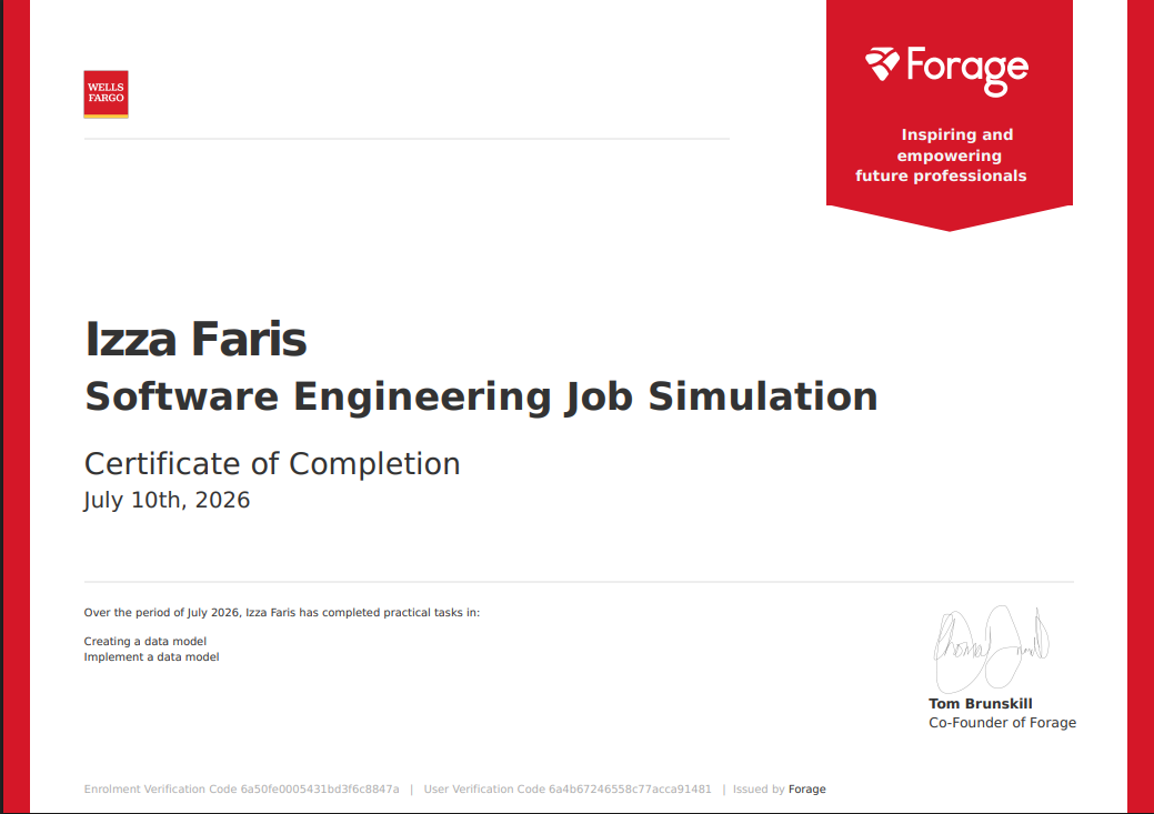 Wells Fargo Software Engineering Job Simulation